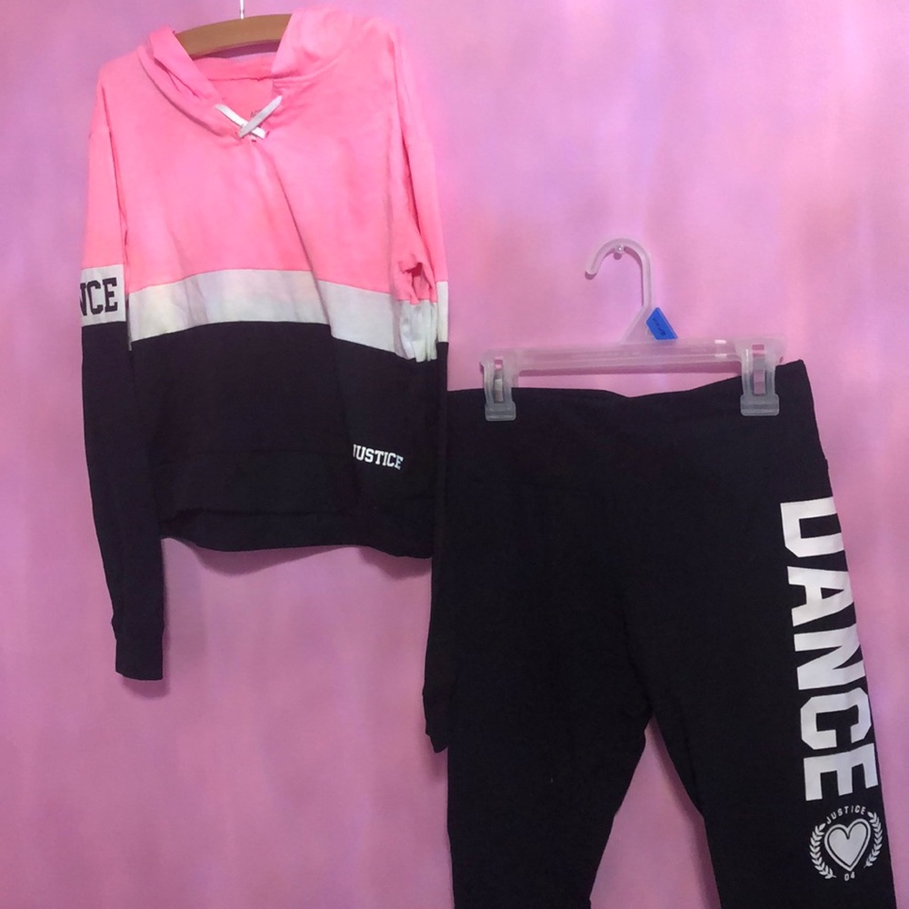 Justice hoodie and leggings set